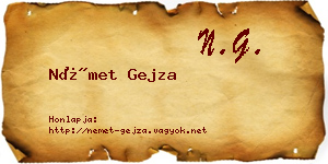 Német Gejza névjegykártya